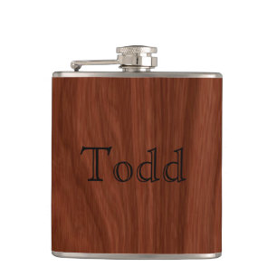 Petaca Modelo el de caoba conocido personalizado de la
