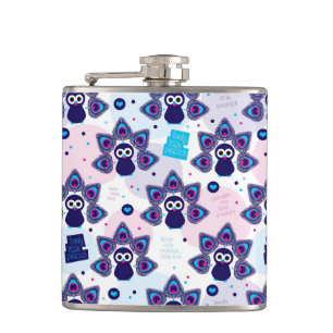 Petaca modelo exótico del pavo real de la India