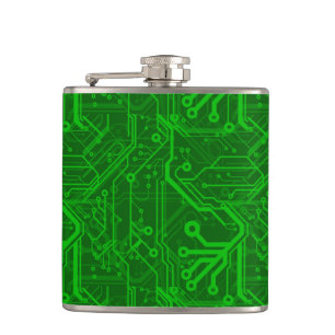 Petaca Modelo impreso verde de la placa de circuito