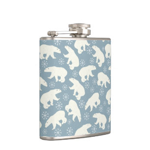 Petaca Modelo inconsútil de los osos polares del invierno