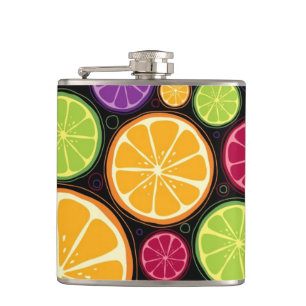 Petaca Modelo y fondo anaranjados