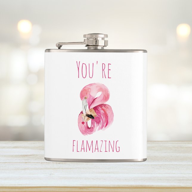 Petaca Moderno, Es Flamante Belleza Flamingo Rosa (Subido por el creador)