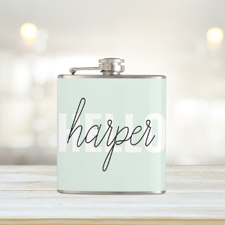 Petaca Moderno Pastel Mint Hello Y You Name