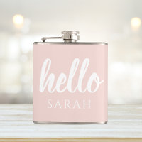 Moderno Pastel Pink Hello Y You Name