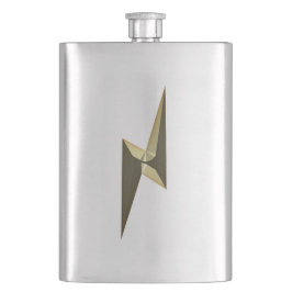 Petaca Moderno símbolo de relámpago dorado fresco