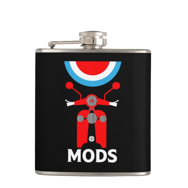 Petaca Modos Y Rockeros Británicos Inspirados En La Vinta (Anverso)