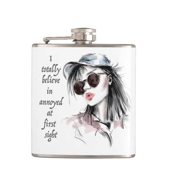 Petaca Molesto a primera vista (Anverso)