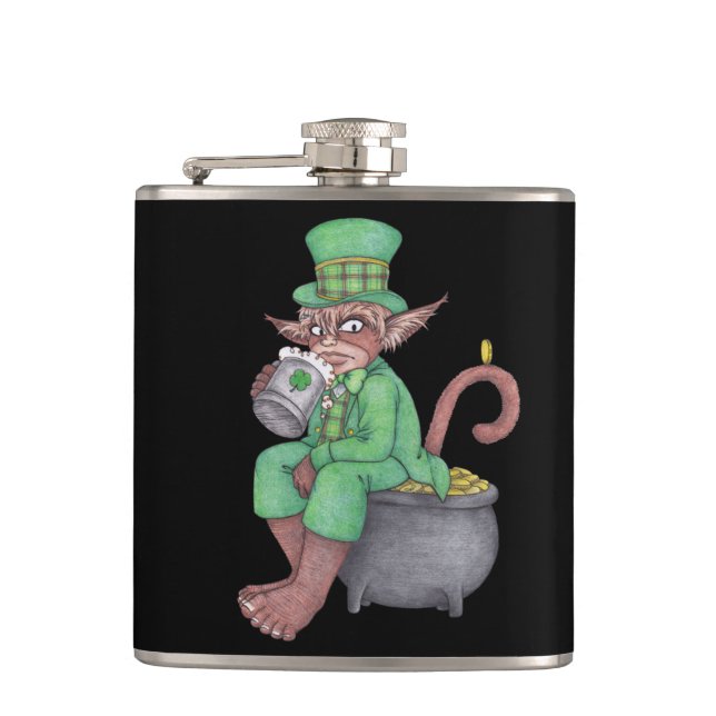 Petaca Monkey Gnome Leprechaun Flask (Anverso)