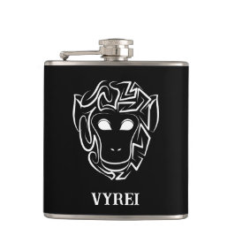 Petaca Mono tribal blanco y negro