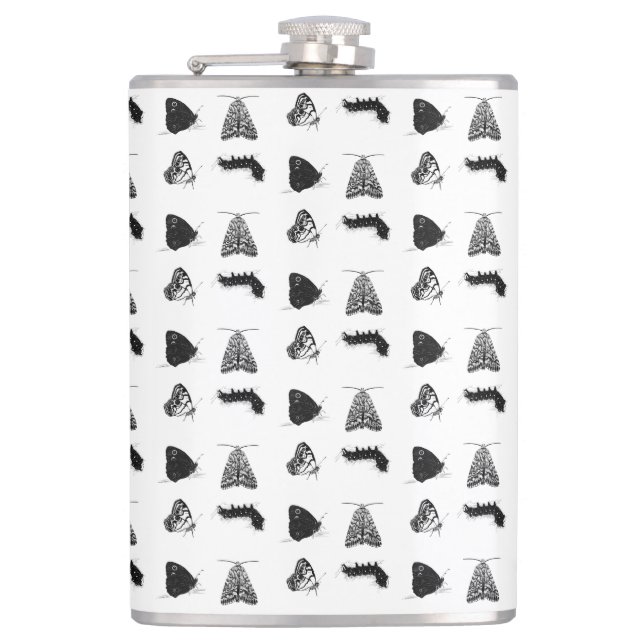 Petaca Monochrome Butterfly (Anverso)