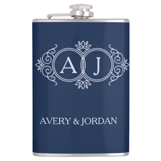 Petaca Monogram couple initials Welcome luxurious wedding (Anverso)