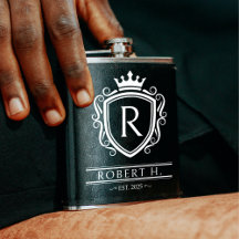 Monogram Decorative Shield Crown Black