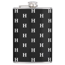 Monograma blanco negro simple y elegante monograma