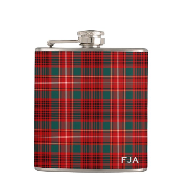 Petaca Monograma de Ainslie Tartan (Anverso)