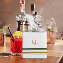 Petaca Monograma de bandas retro de moda