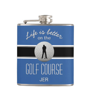 Petaca Monograma de Bola de Golf de Cita La Vida es Mejor