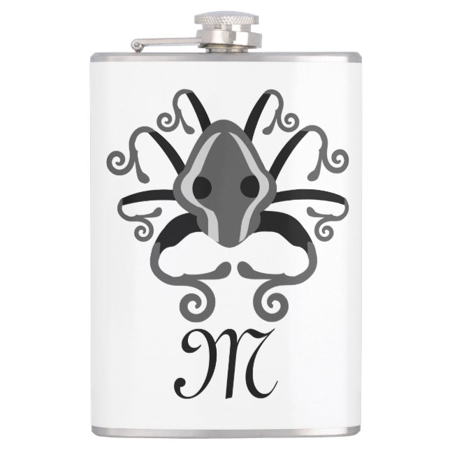 Petaca Monograma de calamar gris (Anverso)