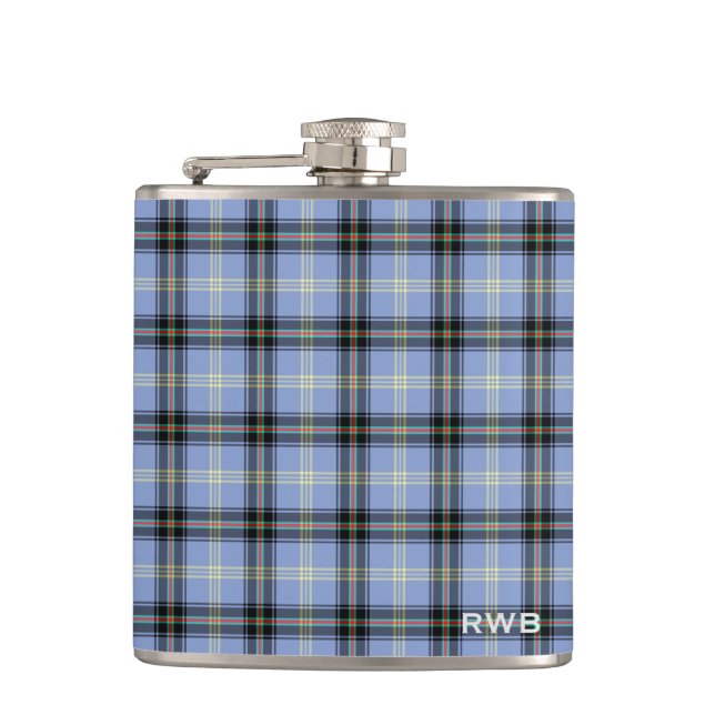 Petaca Monograma de Clan Bell Tartan (Anverso)
