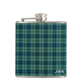 Petaca Monograma de Clan Keith Light Green Scottish Tarta