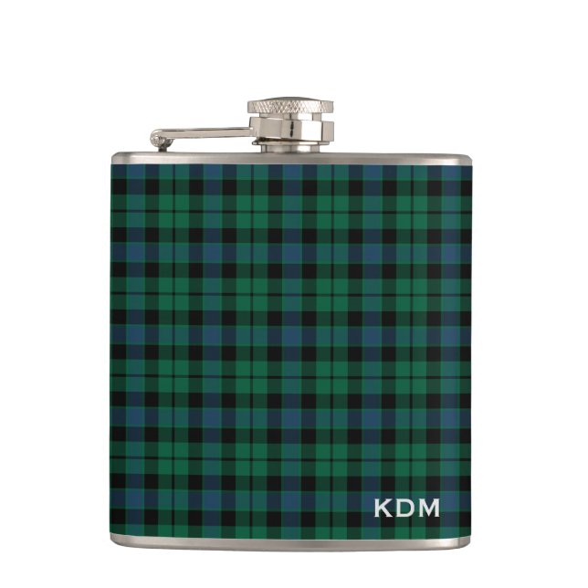Petaca Monograma de Clan MacKay Tartan (Anverso)