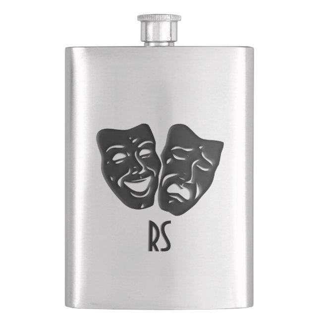 Petaca Monograma de comedia y teatro de tragedia (Anverso)