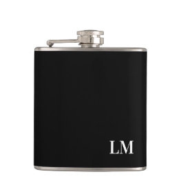 Petaca Monograma de la boda elegante de la Moda clásica