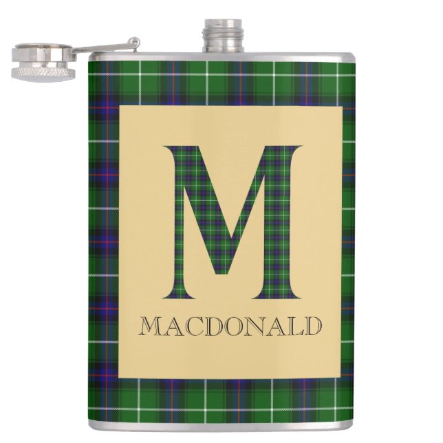 Petaca Monograma de MacDonald Tartan M (Abierto)