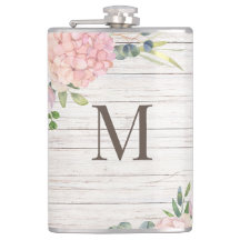 Monograma de maderas mayores Hidrangea y Eucalipto