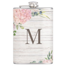 Petaca Monograma de maderas mayores Hidrangea y Eucalipto