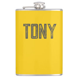 Petaca Monograma de nombre personalizado de neón sólido N