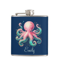 Monograma de Personalizado de pulpo Purpurinoso