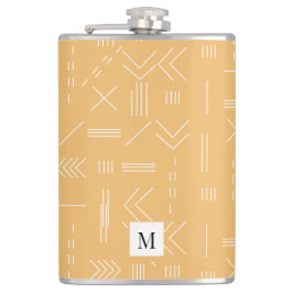 Petaca Monograma del Personalizado del patrón geométrico