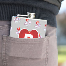MONOGRAMA I  AMO SOCA en GRIS