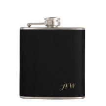 Monograma minimalista moderno negro