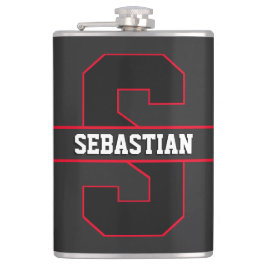 Petaca Monograma moderno simple y elegante personalizado