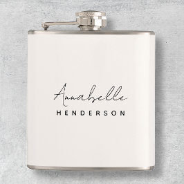 Petaca Monograma Neutral | Moderno estilo Minimalista