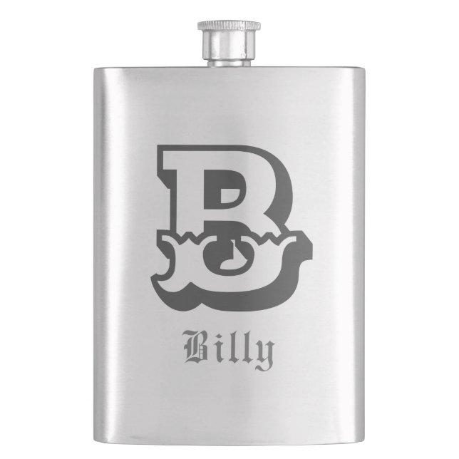 Petaca Monograma personalizado del orgullo occidental (Anverso)