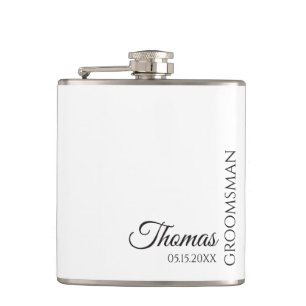 Petaca Monograma personalizado para padrino de boda