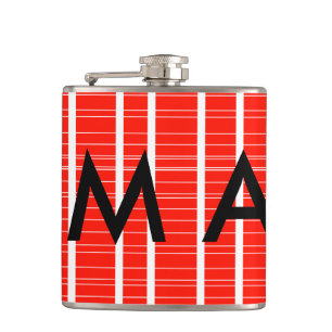 Petaca Monograma simple añada su letra de nombre man mini