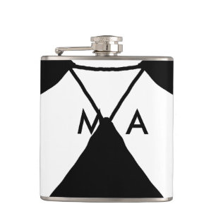 Petaca Monograma simple añada su letra de nombre man mini