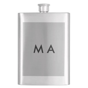 Petaca Monograma simple añade tu letra nombre hombre mini