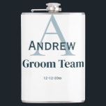Petaca monograma simple personalizado equipo del novio pa<br><div class="desc">diseño</div>