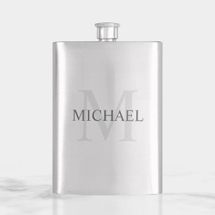 Petaca Monograma y nombre masculino personalizado