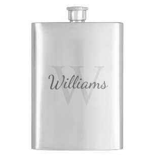 Petaca Monograma y nombre masculino personalizado