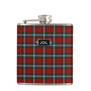 Petaca Monogramed Clan Livingstone / MacLay Tartan Plaid