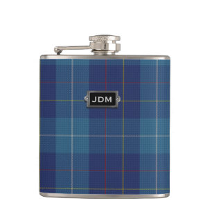 Petaca Monogramed Clan MacKerrell Tartan Plaid Flask