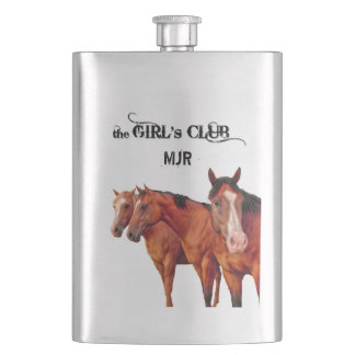 Petaca Monogramo de los amantes del caballo occidental pa