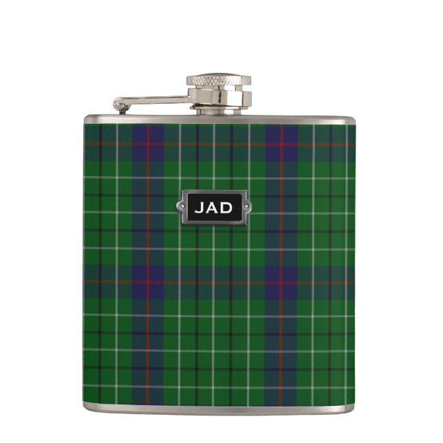 Petaca Monogramo Duncan Tartan Plaid Flask (Anverso)