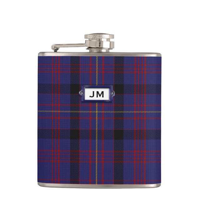 Petaca Monogramo Dundonald Tartan Plaid Flask (Anverso)