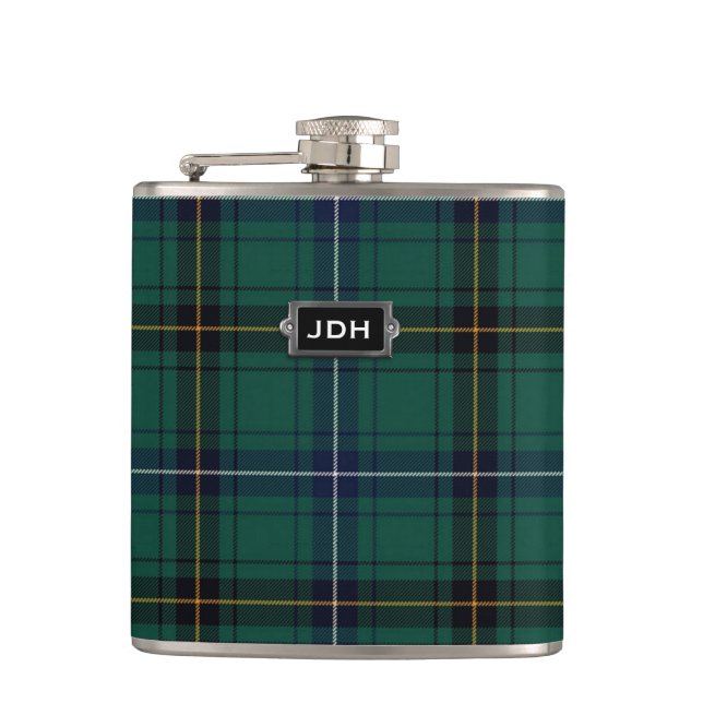 Petaca Monogramo Henderson Tartan Plaid Flask (Anverso)